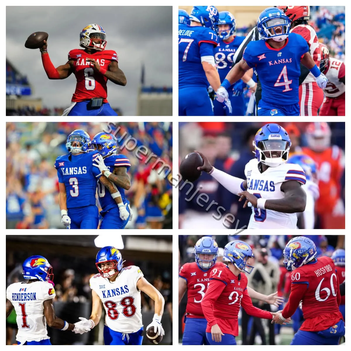 2026 2027 Kansas Jayhawks Football Jersey Men Women From