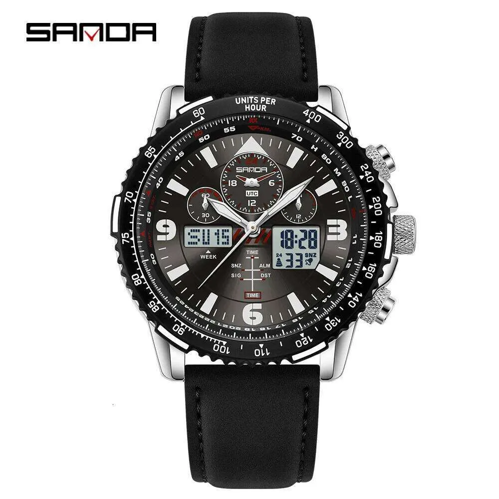 SANDA 6362 Fashion Mens Watch Electronic Quartz From