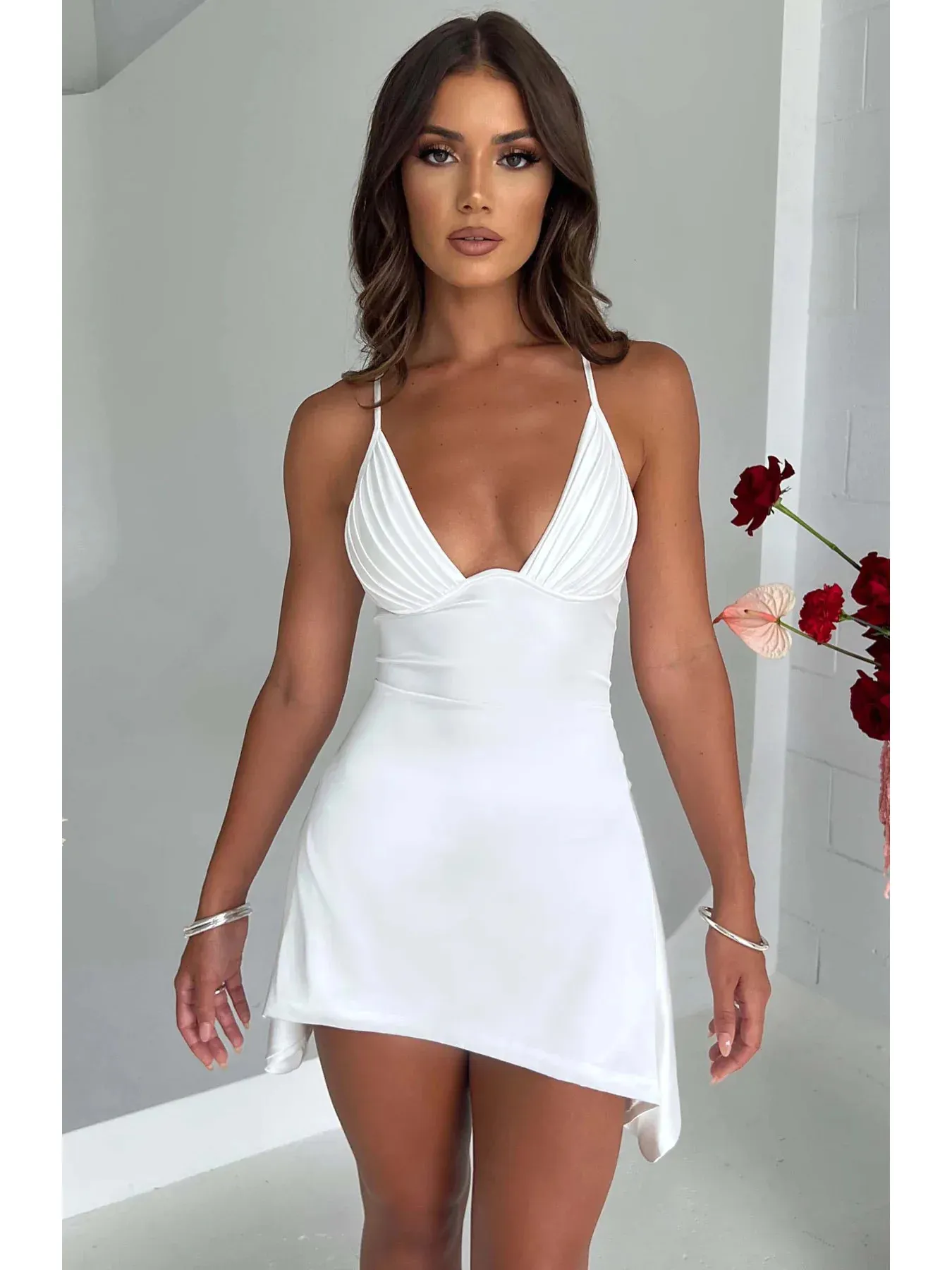 women's solid color backless halter dress Nerohusy Women's Backless Halter Cami Maxi Dress Solid Color Low Back House Dress with Back Tie Casual Loose Long Lounge Dress 2026 Gray,M, Size: