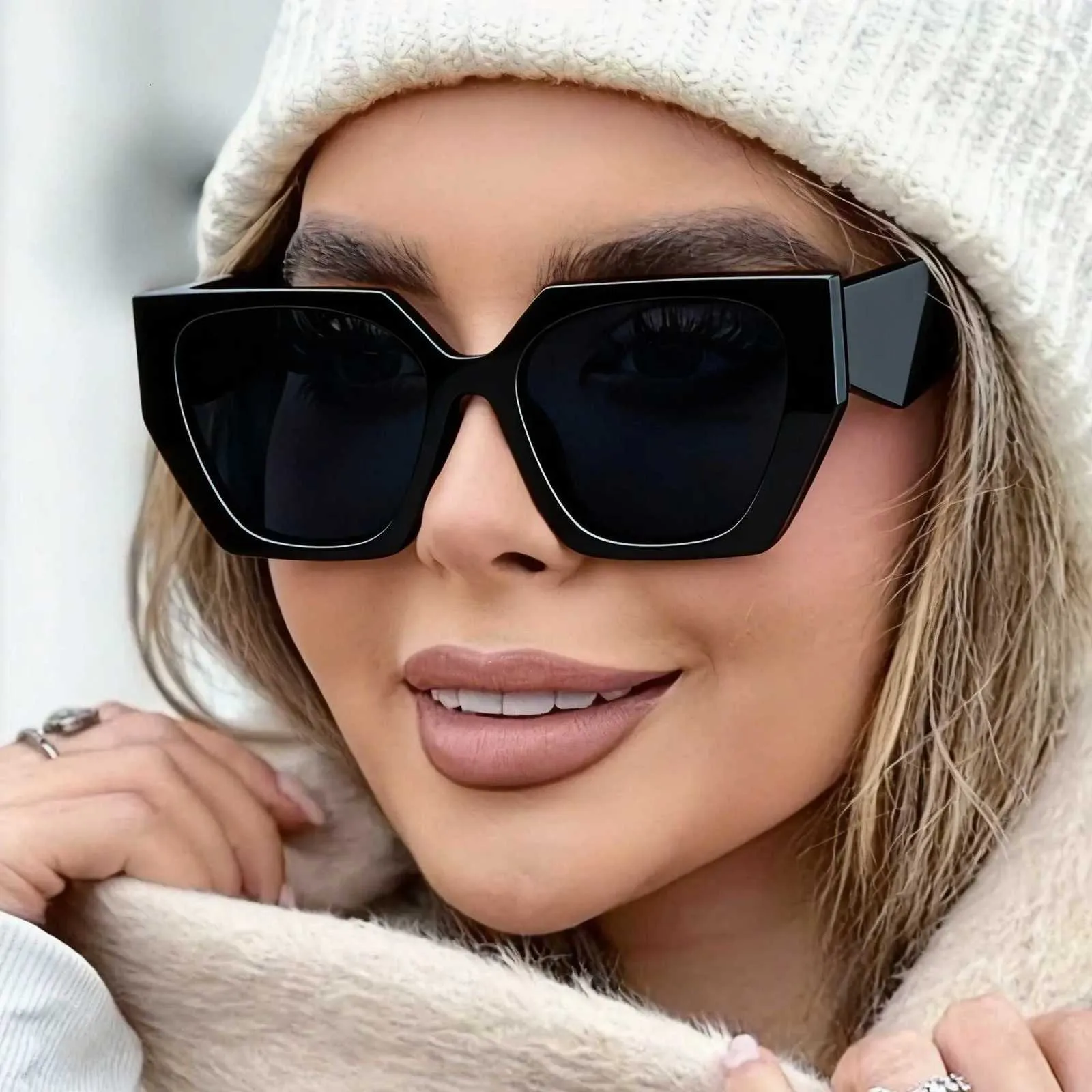 Outdoor Big Frame Square Sunglasses Women Men... From Alayka 