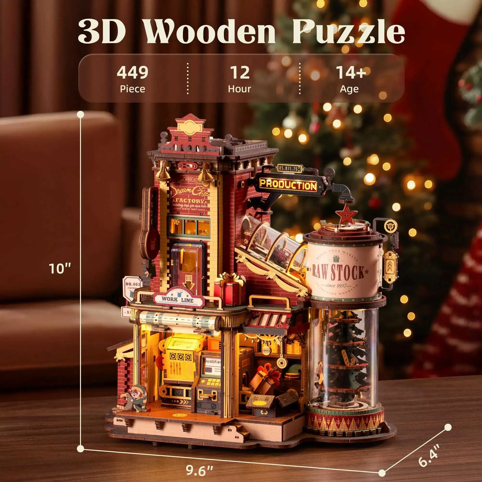Robotime Rokr Dream Gift Factory 3D Wooden Puzzle From