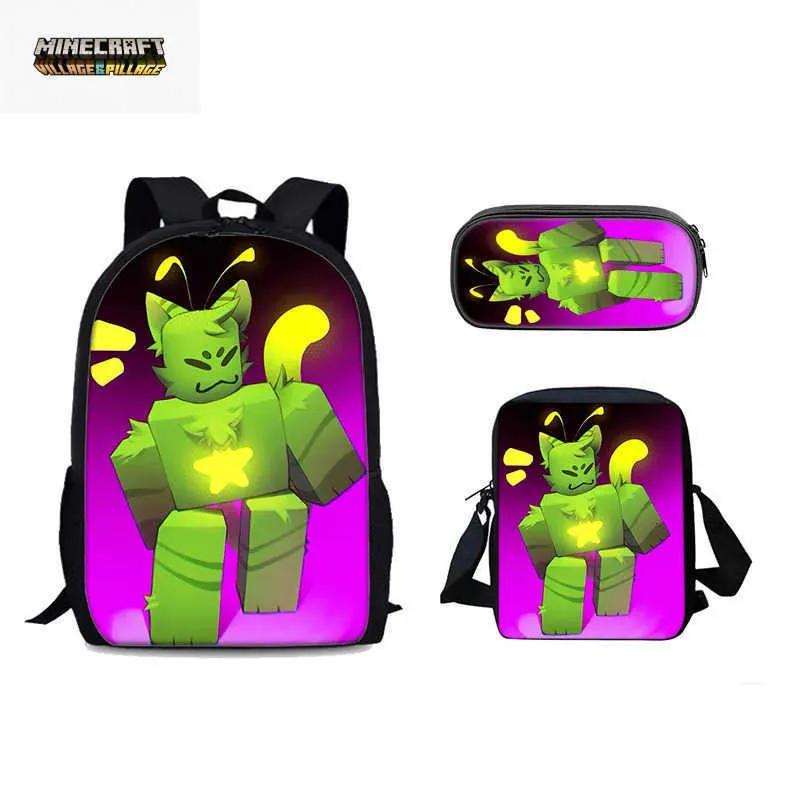 Minecraft Green Cat Regretevator Gnarpy Three Piece From Bedeaa