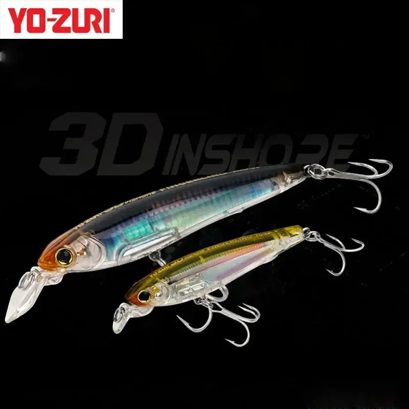 3d prizm fishing lures Minnow Crankbait - 3" Diving Lure with 3D Prism Technology nickel treble hooks Japan YO-ZURI Minnow 3D Prism