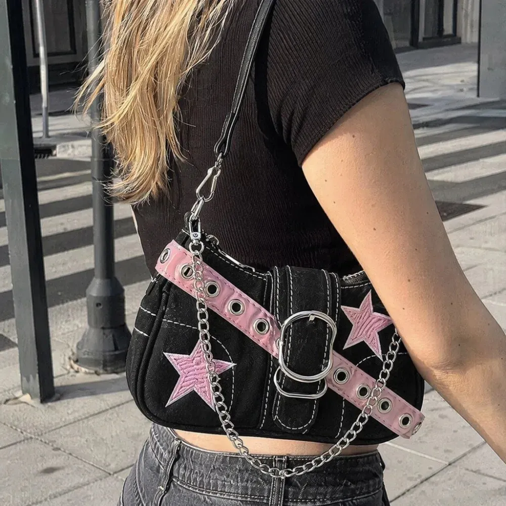 Y2K Large Capacity Stars Pattern Handbags Trendy From Annides