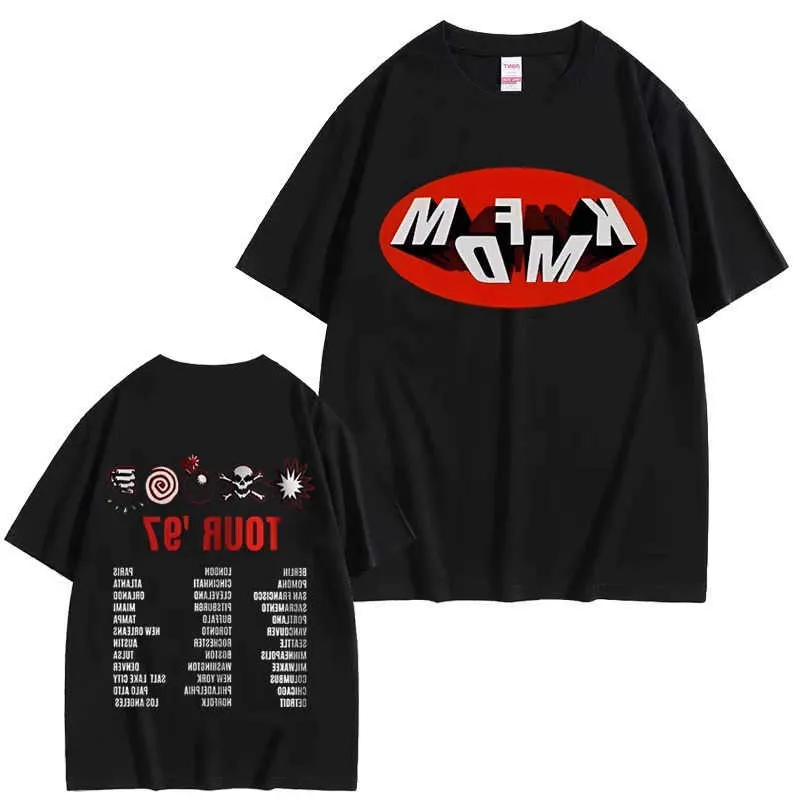 KMFDM Tシャツ Mサイズ Wholesale Band Kmfdm Tour 97 Rock Graphic Print T Shirt Summer