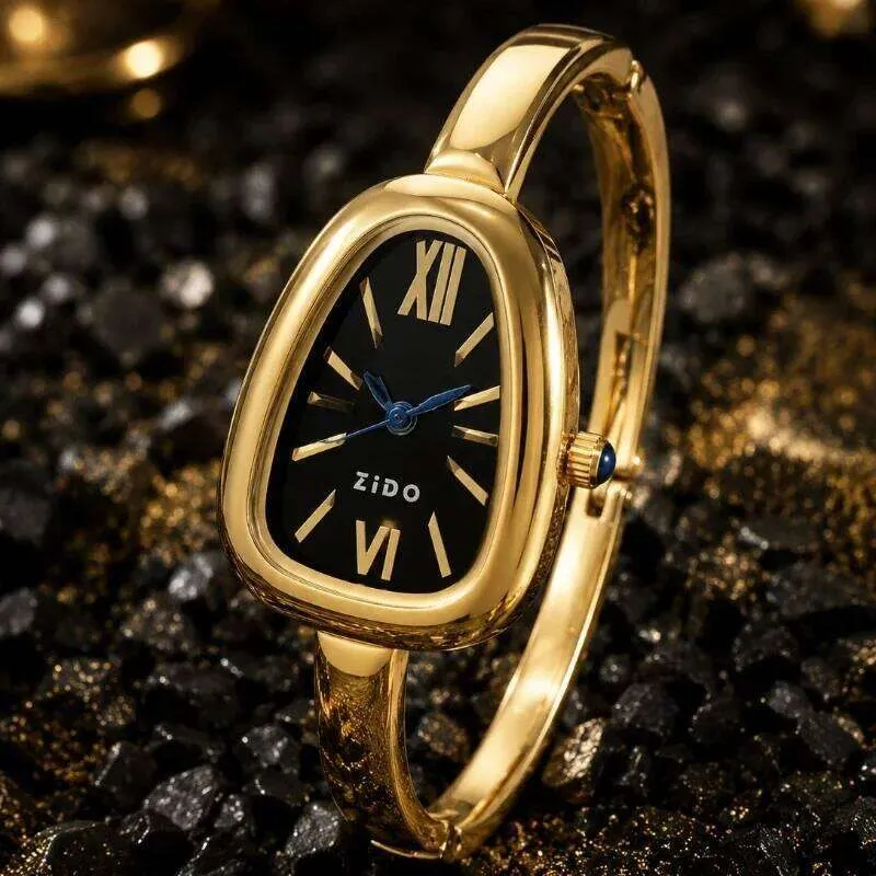 Luxury Gold Womens Bangle Watch Slim Cuff... From  display picture 1