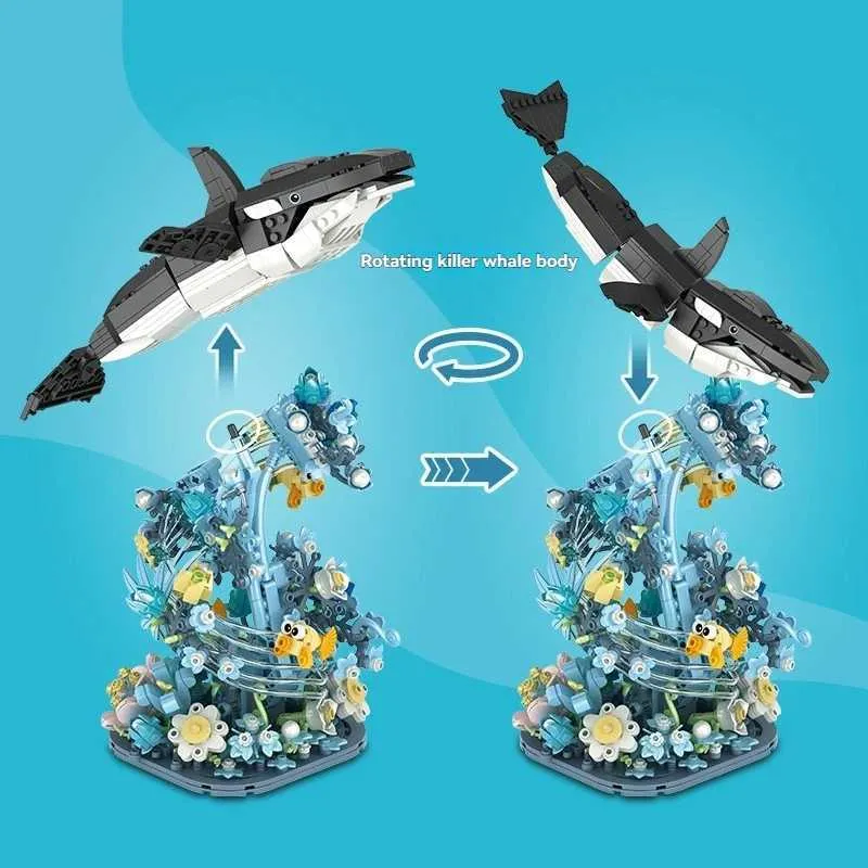 Killer Whale Orca MOC Building Blocks Creative Ocean From