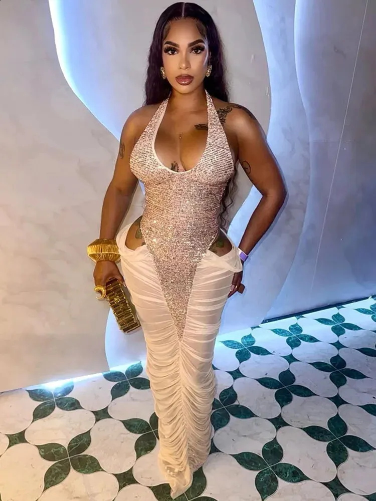 sheer mesh patchwork sequin dress Clothing 2023 Summer Patchwork Sheer Mesh Sequin One Shoulder Sleevele Mega Mart Center