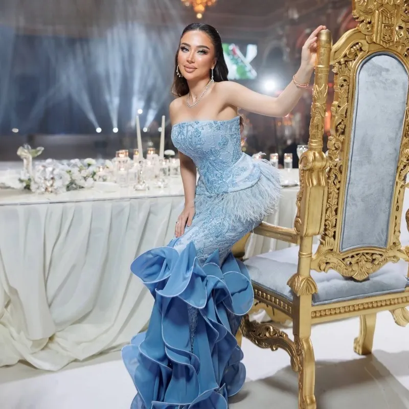 night dresses elegant Shim BLUE Evening Dress