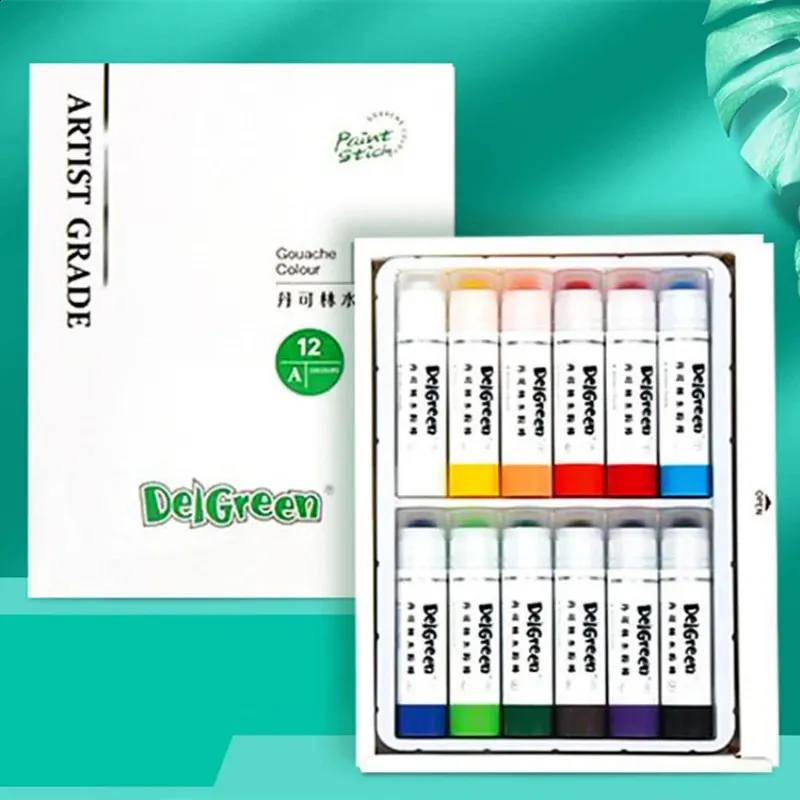 wholesale 624 Colors Artist Soft Solid Gouache Paint SticksPastelsCrayon BasicMacaron Washable Non Toxic Graffiti Drawing Art Supplies 260702