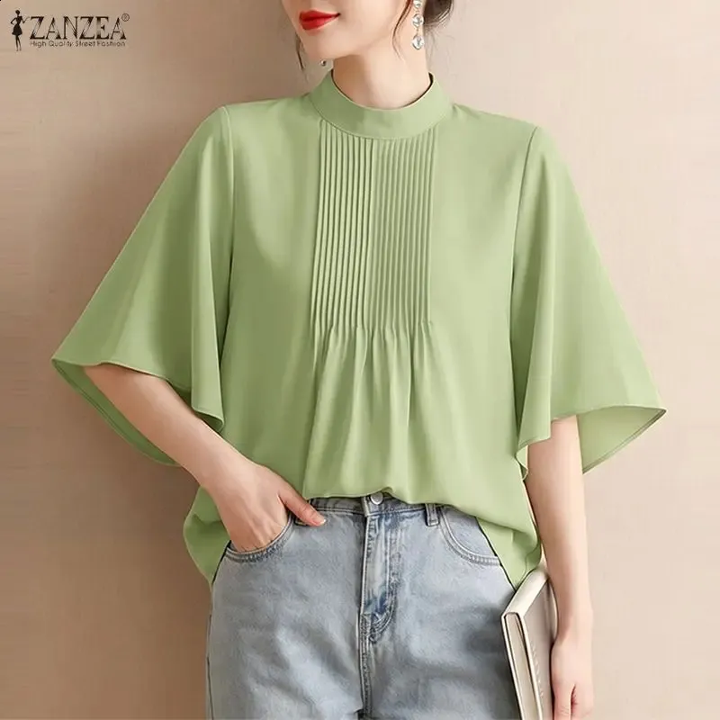 Elegant Work Blouse ZANZEA 2026 Summer Women Tops O From Zara01