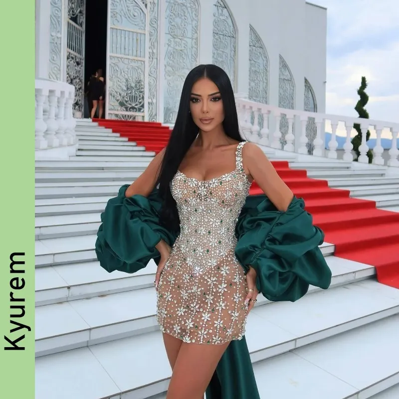 chiffon neck scarf dress Bandeau Satin Bridesmaid with flowing finish Delicate chain Subcategory_Dress / Midi Color:GREEN/CORAL PRINT Bodycon Dress Cowl Neck