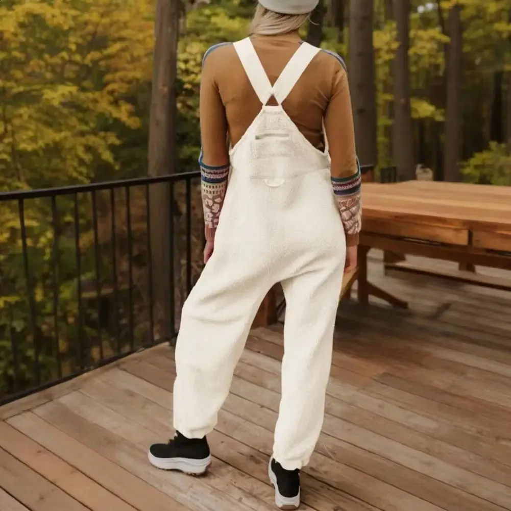 Fall Winter Women Jumpsuit Solid Color Plush Loose From Zara02