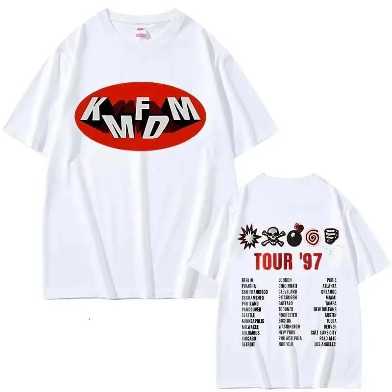 Wholesale Band Kmfdm Tour 97 Rock Graphic Print T Shirt Summer