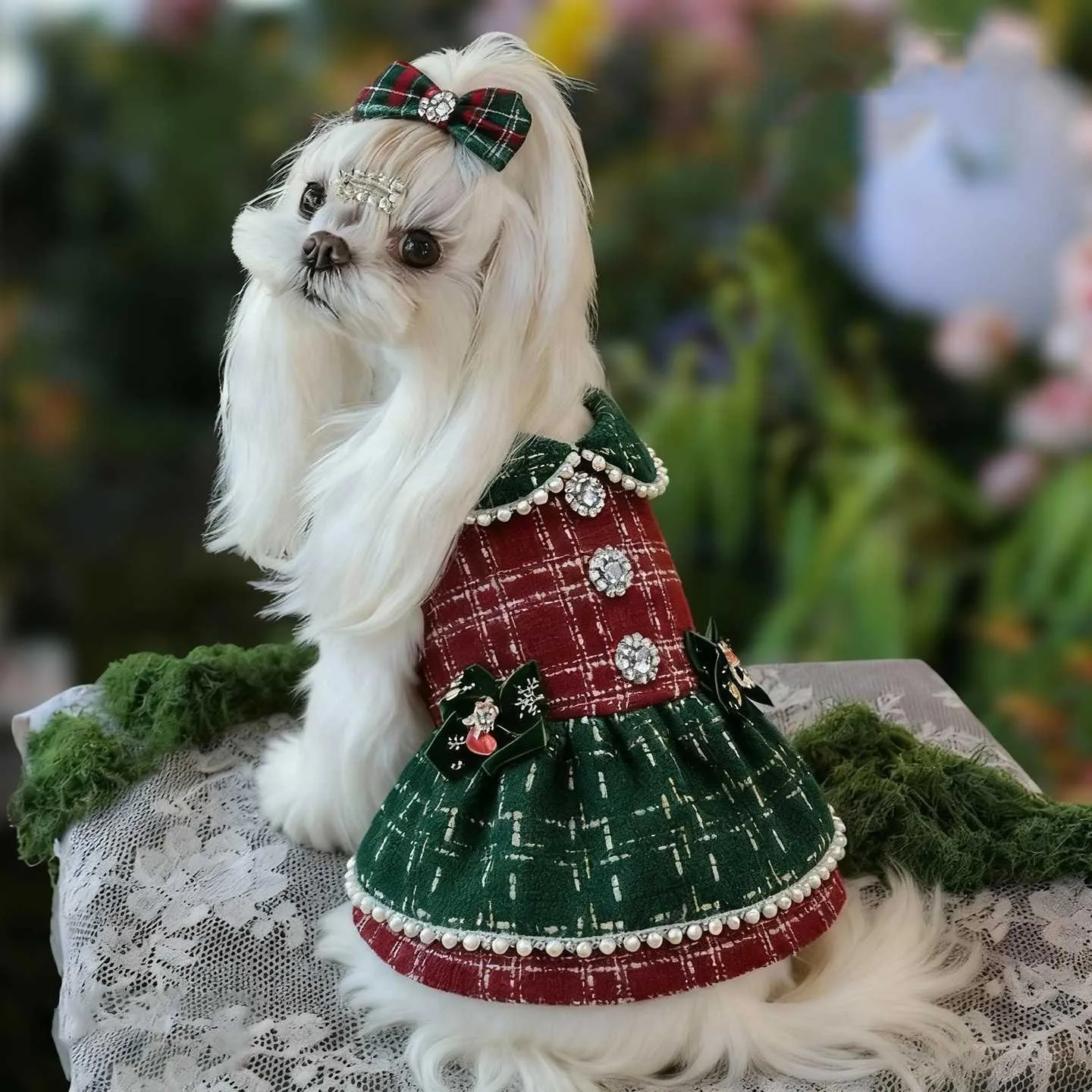 christmas dresses for little dogs Dog Dress, Dog Christmas Dress, Cat Dress, Dog Wedding Dress, Dog Dresses for Small Dogs Girl, Girl Puppy Princess Tutu Dress with Leash Ring, Fashion Pet Dog Clothes for Birthday Wedding(M-Blue) -