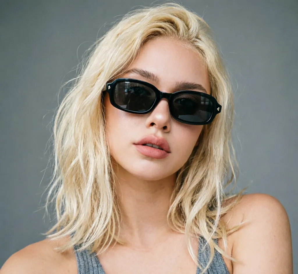 Retro Square Acetate Polarized Sunglasses for Women Men Y2K Style Vintage Oversized Square Y2K Sunglasses For Women New  main image 4