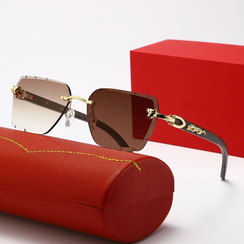 Luxury Rimless Rectangle Sunglasses For Men Women,... From  display picture 2
