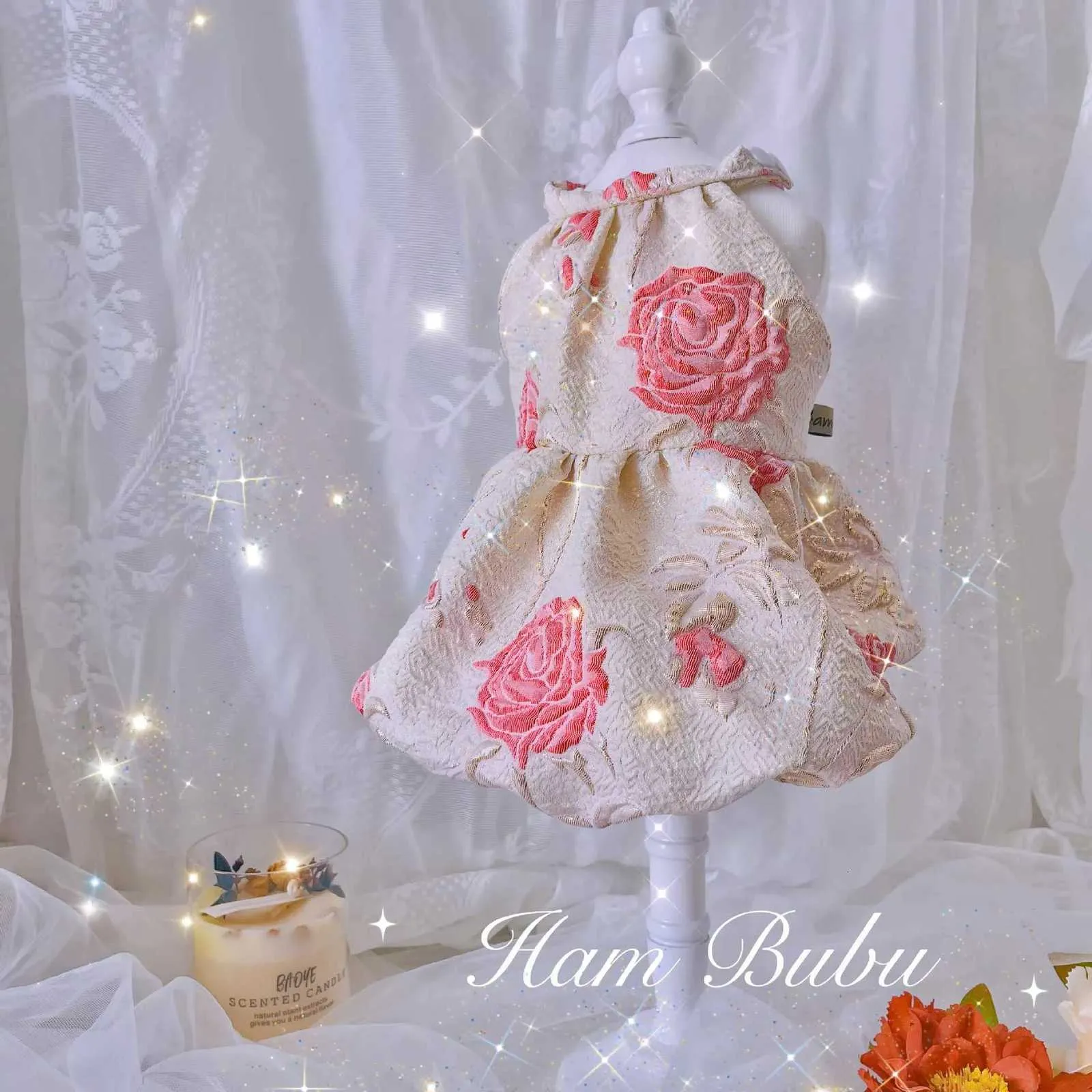 rose gold dog dress Fine Chic Pet Clothes Summer New Flower... From Mecha, Rs.867.44 lacquered_dresser