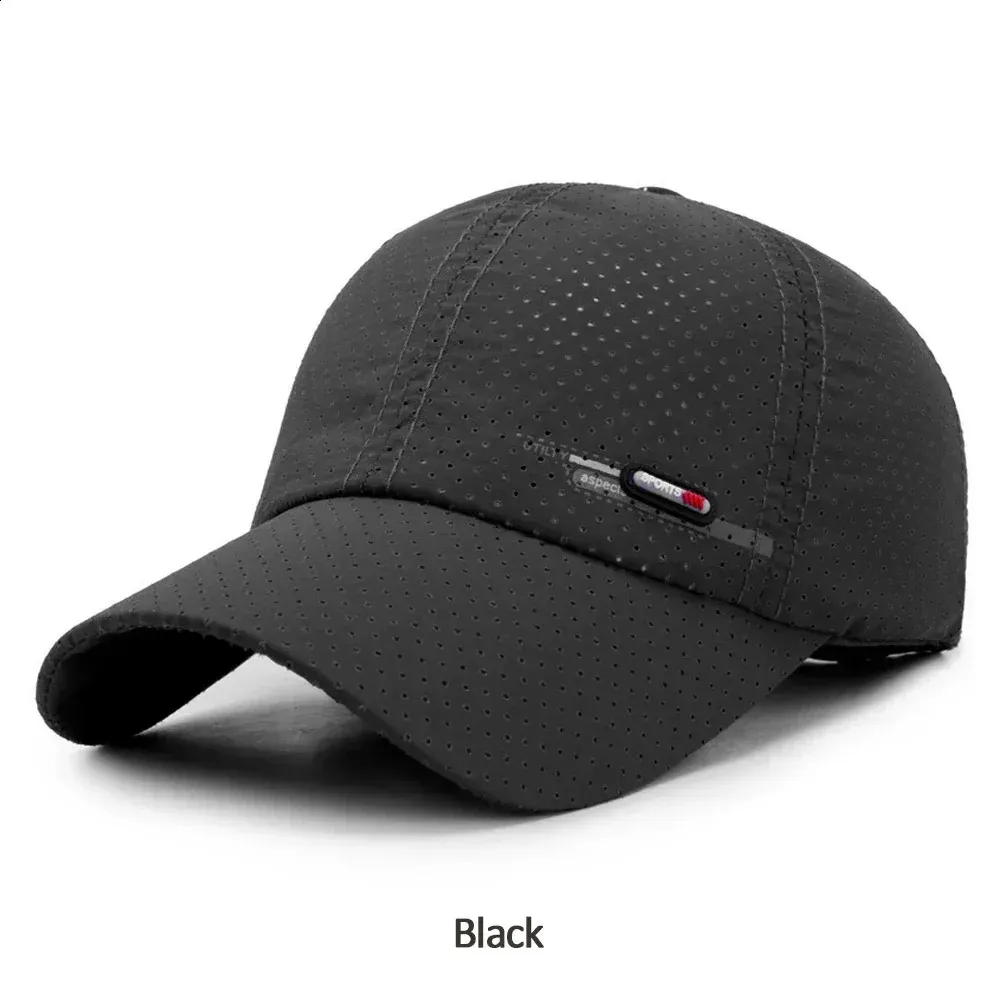 Solid Running Caps Black Baseball Sports Cap Men And Women Quick Dry Baseball Cap for Women Men, Unisex Adjustable  main image 3
