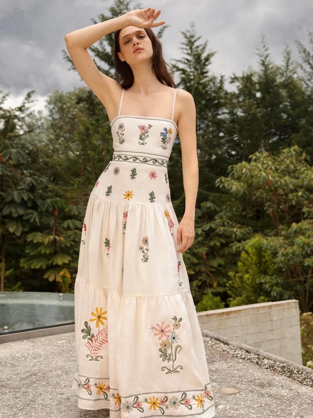 linen camisole dress Maxi linen cami dress Zoe