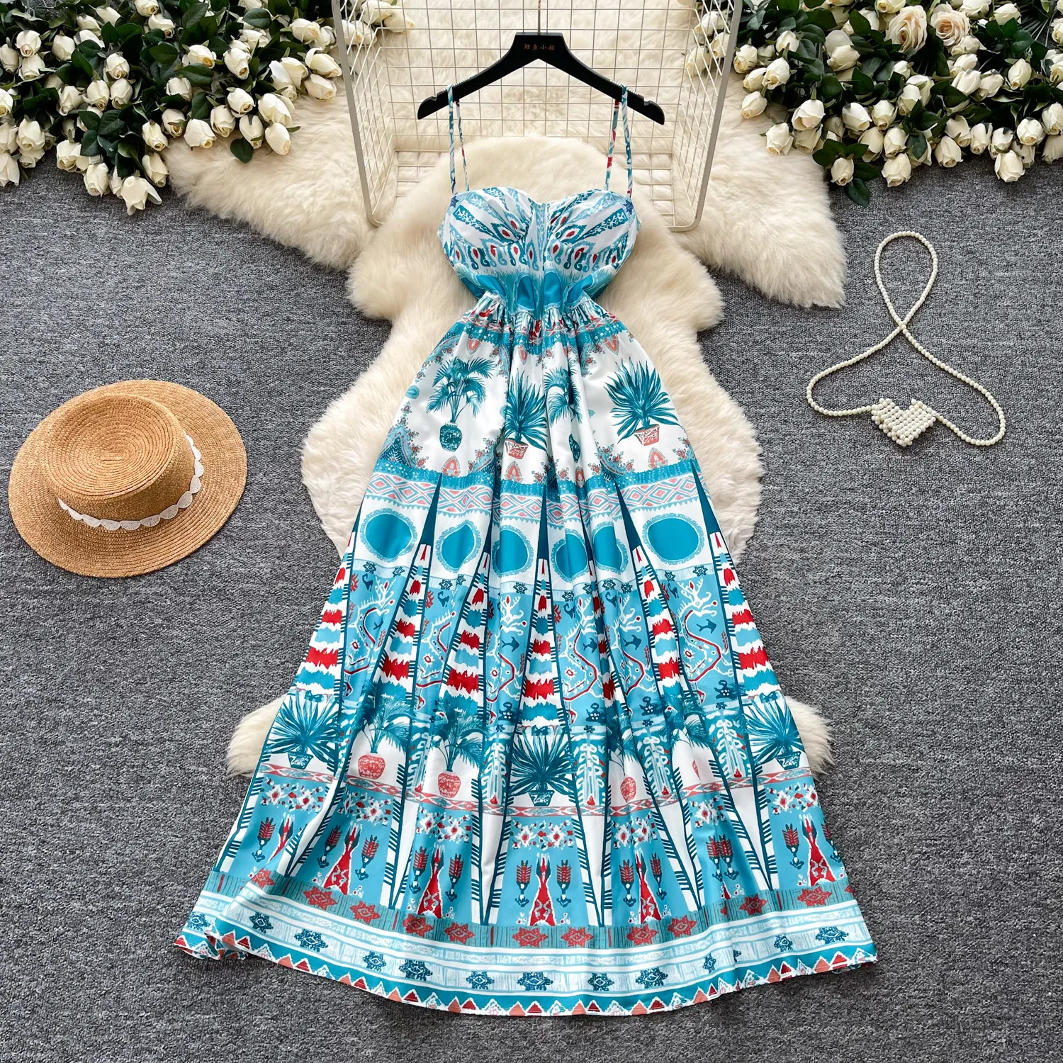 summer cardigan for dress Charlotte Daytime Dresses elastane blend V Spring's Riotously Colorful Dresses Color:Brick 4F40902