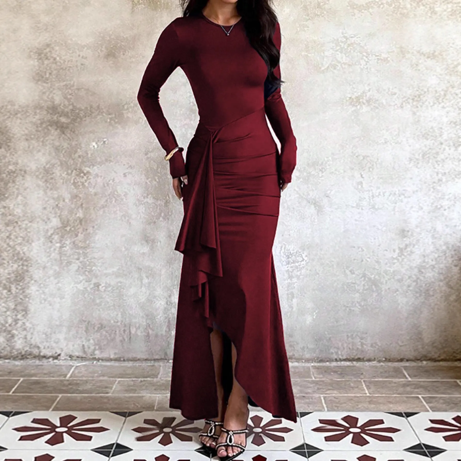 off shoulder cream maxi dress Women's Successfully Stylish The Sweater in exc_asos Black Formal Evening Dress Shoe Size (UK):11 shoulder ruched maxi dress
