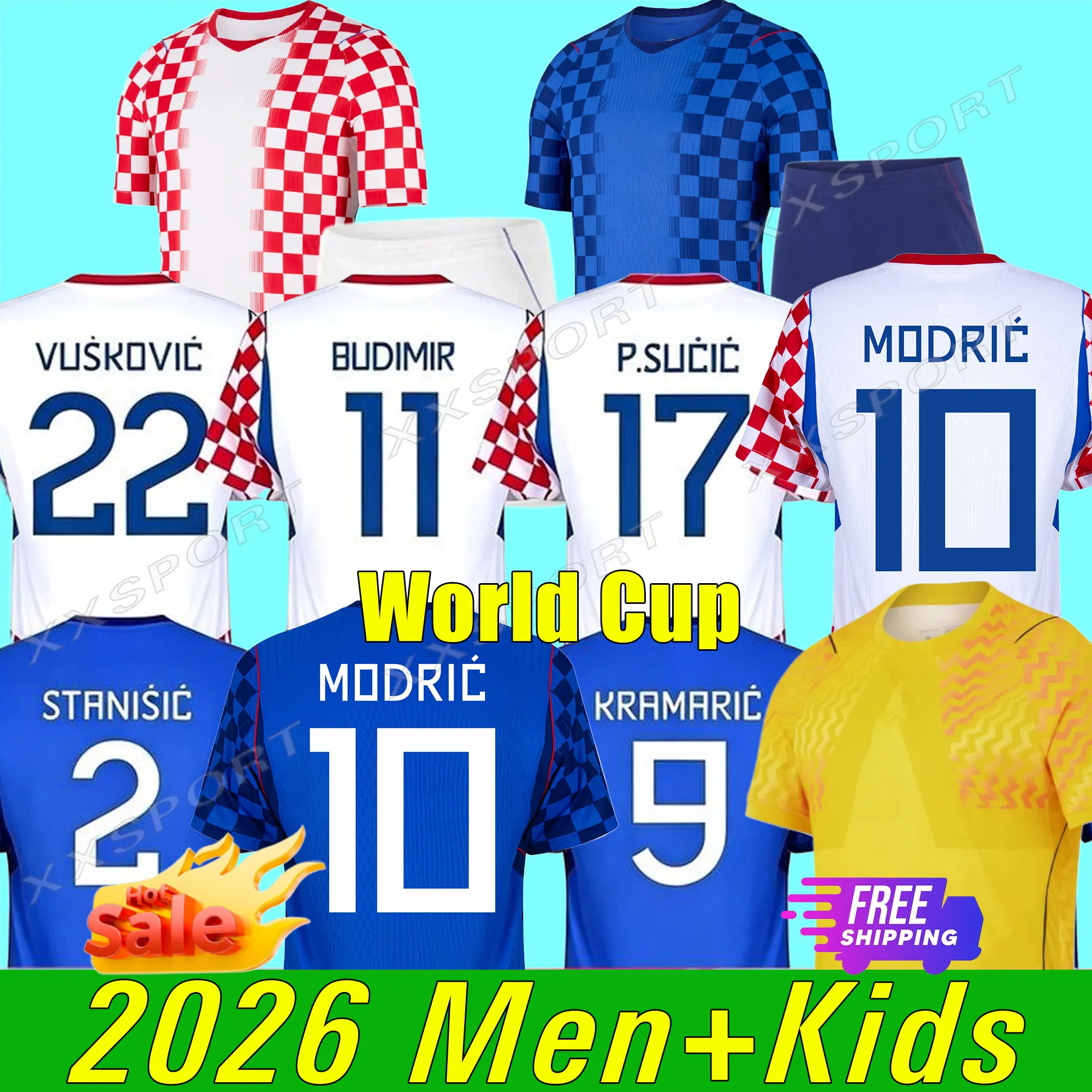Croatian National Team Soccer Jersey Men Short Sleeve Polyester