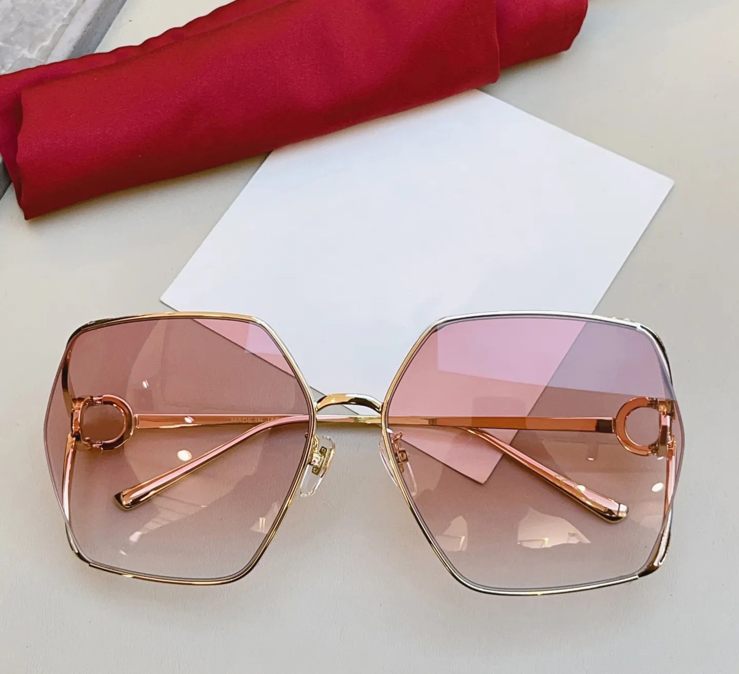 Oversized Square Sunglasses, Gradient Lens, UV Protection, M\