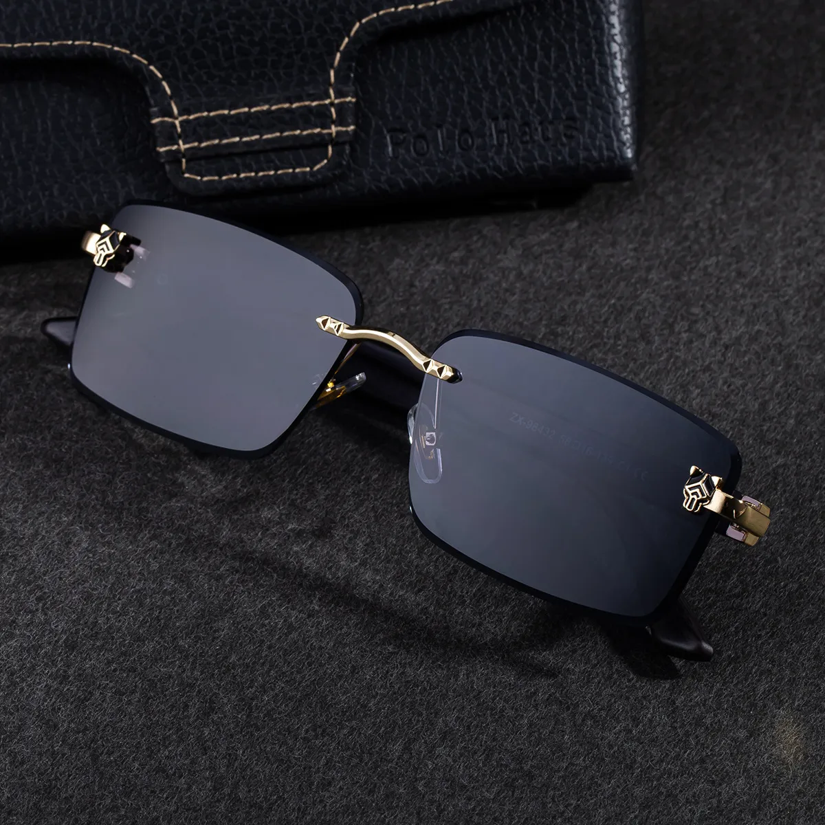 Thin Metal Double Bridge Polarized Sunglasses Men From Lumi0