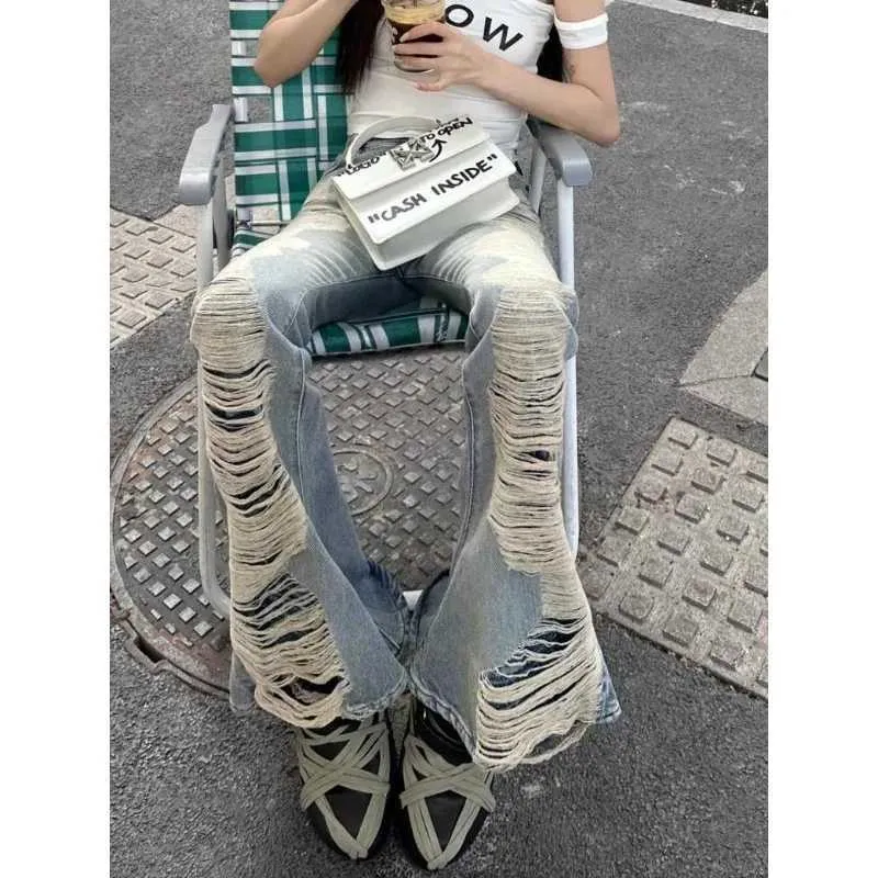 Women Goblin Core Abi Grunge Cyber Punk Flare Jeans From