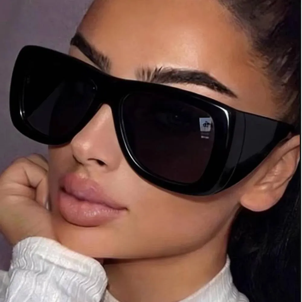 Retro Square Acetate Polarized Sunglasses for Women Men Y2K Style Vintage Oversized Square Y2K Sunglasses For Women New  main image 3