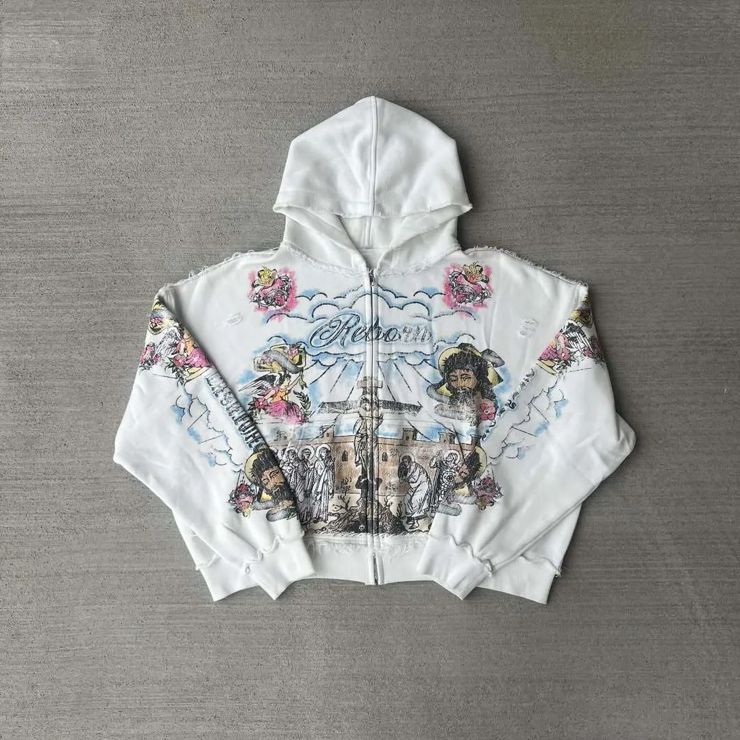 Mens Hoodies Y2K Streetwear Vintage Jesus From Dh1102134228