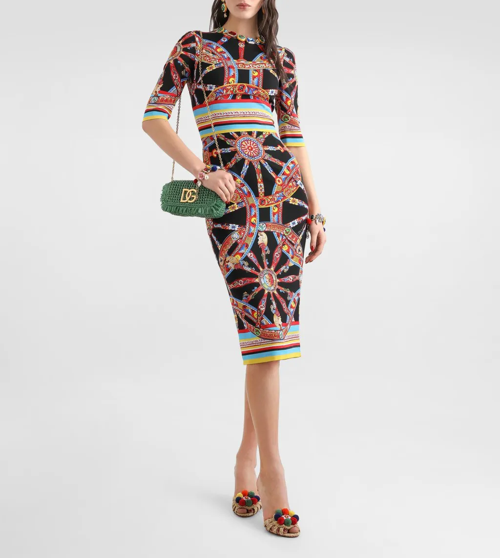 designer silk dresses Printed Silk Dress: Women's Designer Dresses