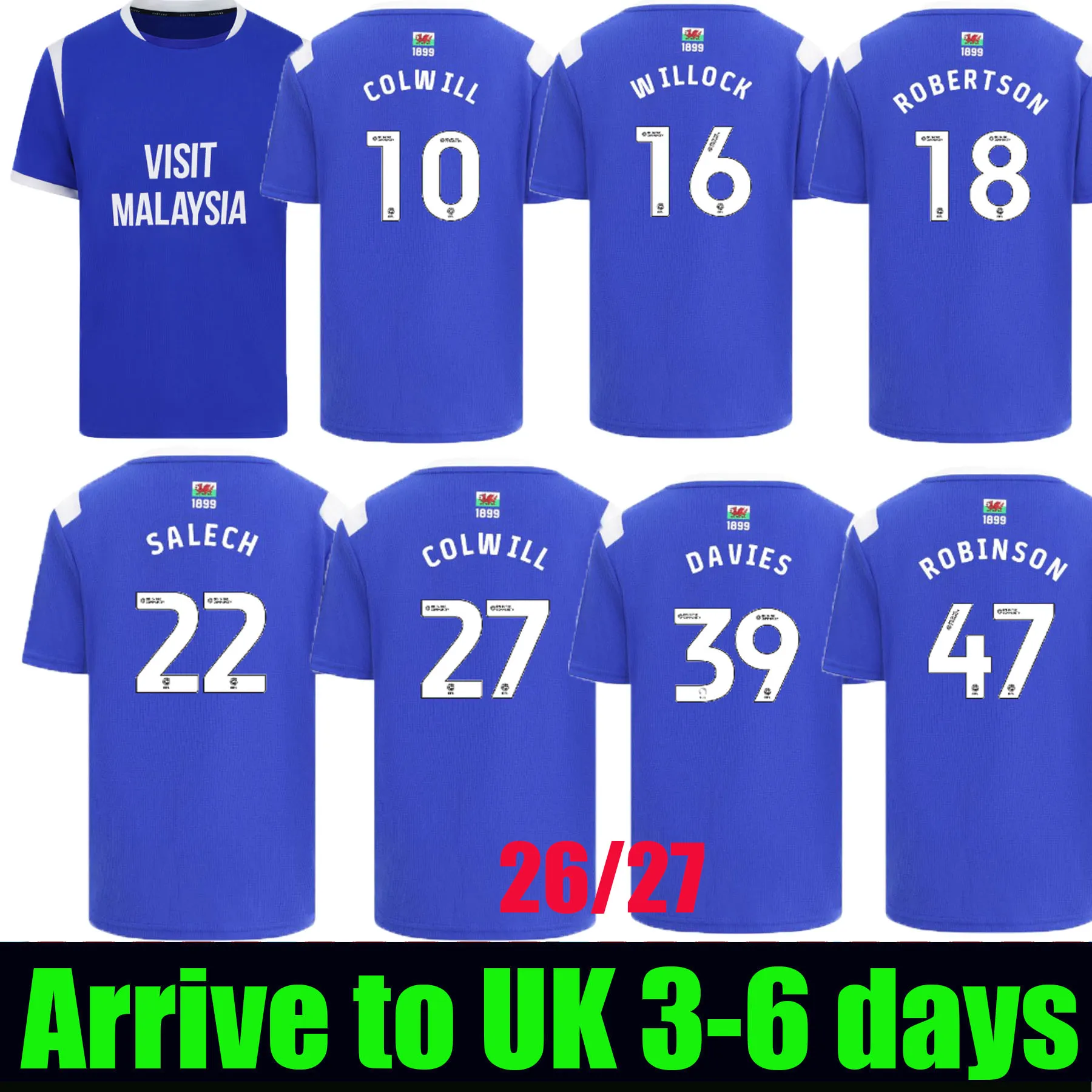 Cardiff City Soccer Jerseys 2026 27 Home & Away Kits From