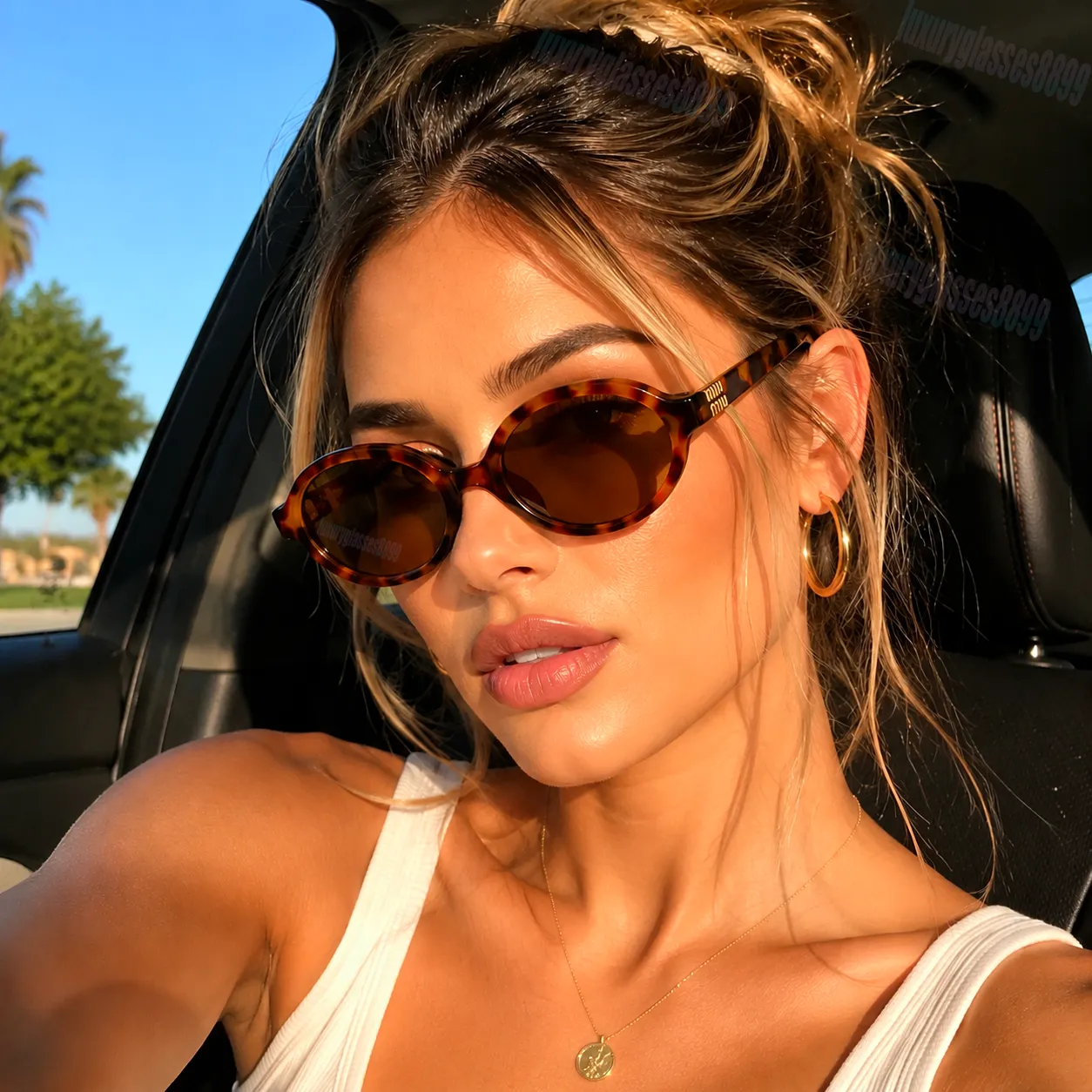 Women Retro Oval Sunglasses Tortoise Shell Frame... From 
