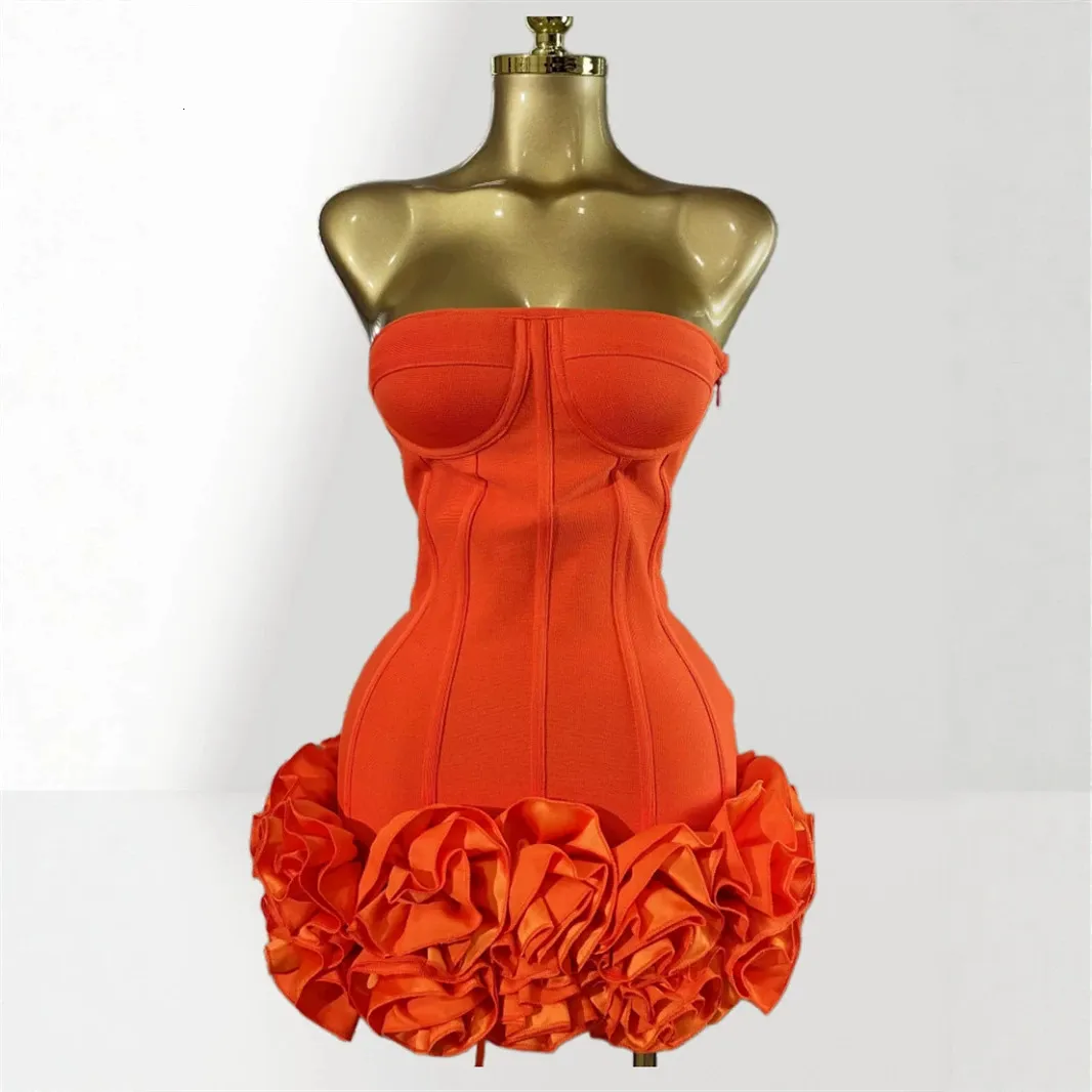 orange bandage bodycon dress Clothing : Bandage Dresses : 'Marianna' Orange Off Shoulder Bandage Dress