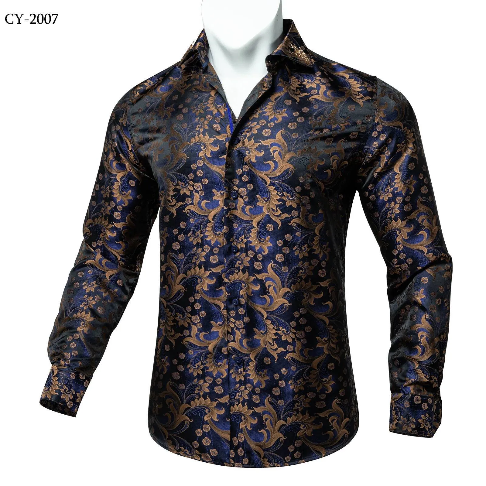 black dress shirt with gold design Eight-X | Designer Dress Shirts