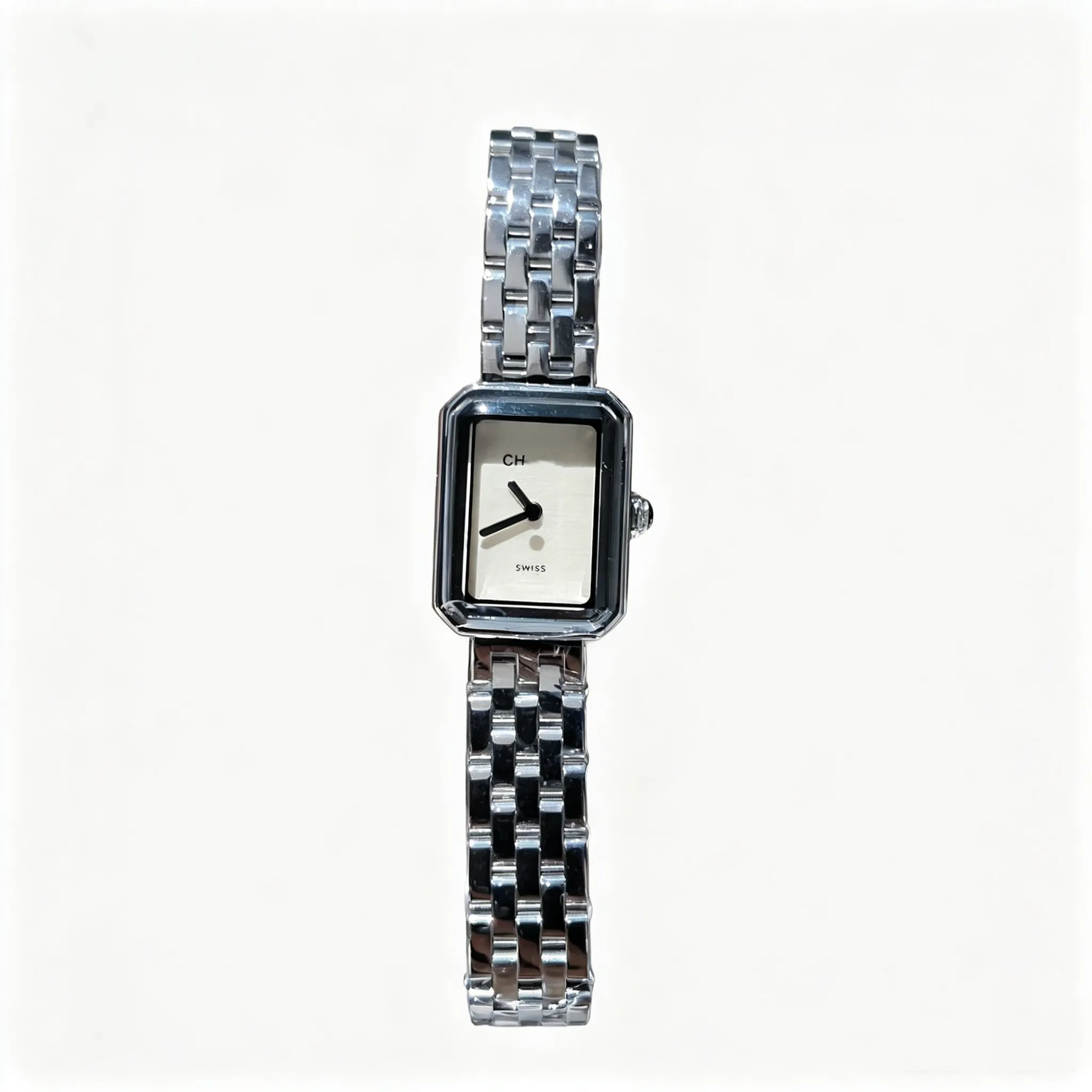 Vintage Cream White Dial Square Quartz Watch For... From 