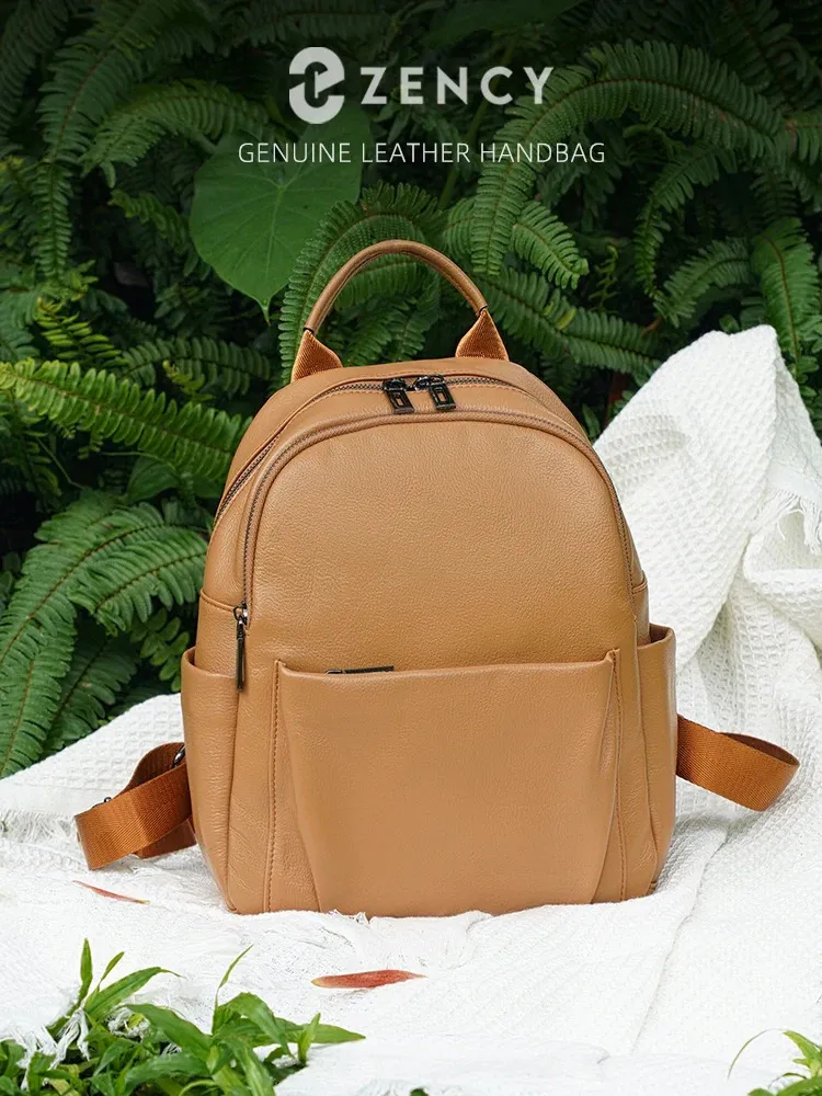 Genuine Leather Fashion Backpack Purse for Women Travel College Large Capacity Amazon.com: Wesccimo Genuine Leather Backpack Purse for  main image 2