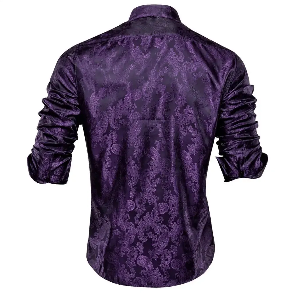 mauve mens dress shirt Mens Single Pocket Logo Modern Fit Stretch Narrow through the shoulders HiTie Lilac Mauve Lavender Purple