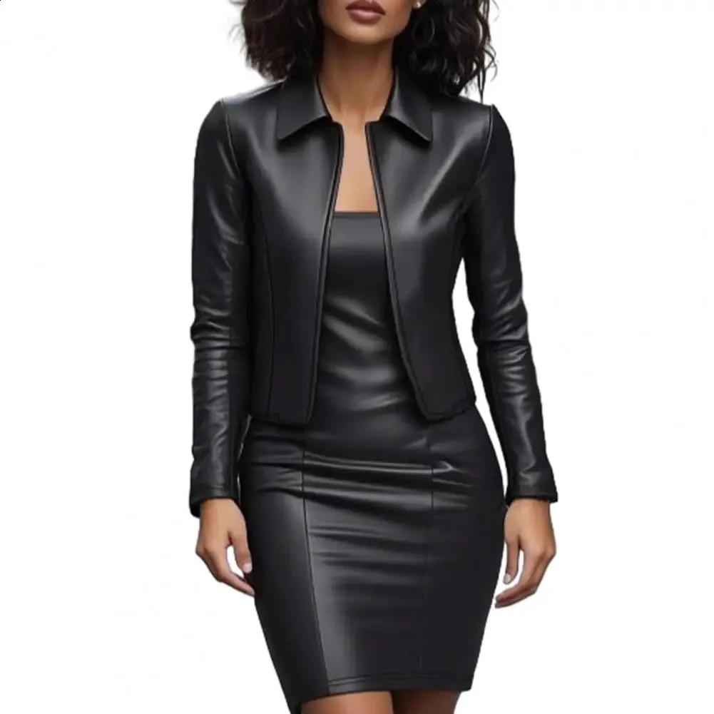womens dress leather suits Women's Leather Suits: Edgy Androgyny & Chic Styling