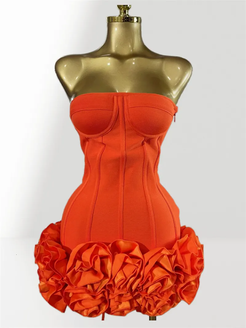 neon orange strapless dress Jovani 26134 Long Prom Dress Neon Green / 4