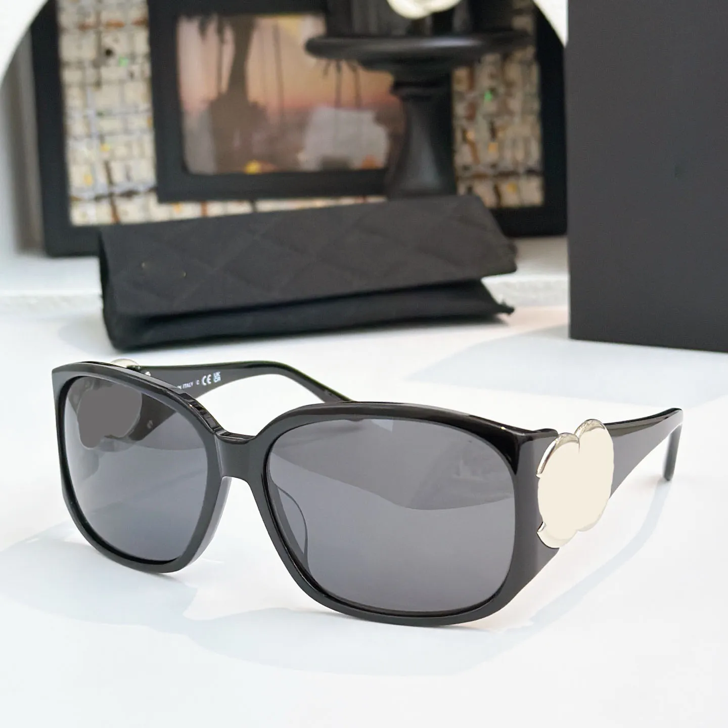 Women Oversized Square Sunglasses Glossy Acetate... From 