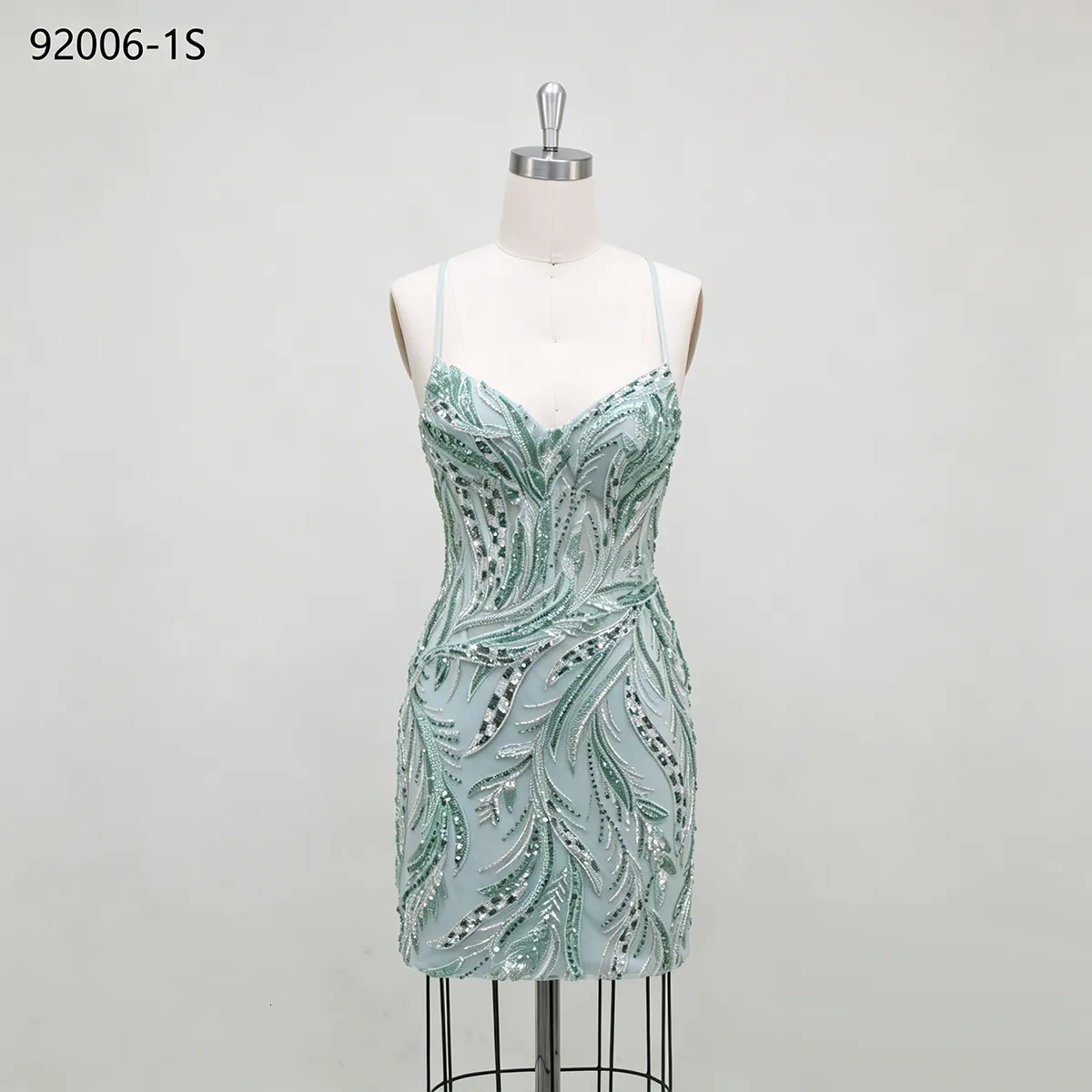 mint green short formal dresses Feather Rhinestone Mini Prom Dress Thin... From Lianyueclothing, Rs.11,828.55 mint green dress