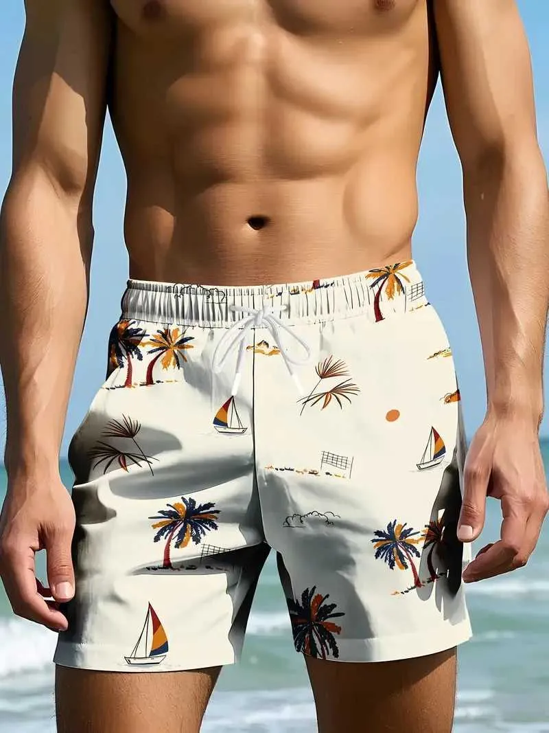 Men Beach Half Pant YZHM Men Swim Trunks, Quick-drying Sports Surfing Shorts, Elastic Waist Beach  Pants