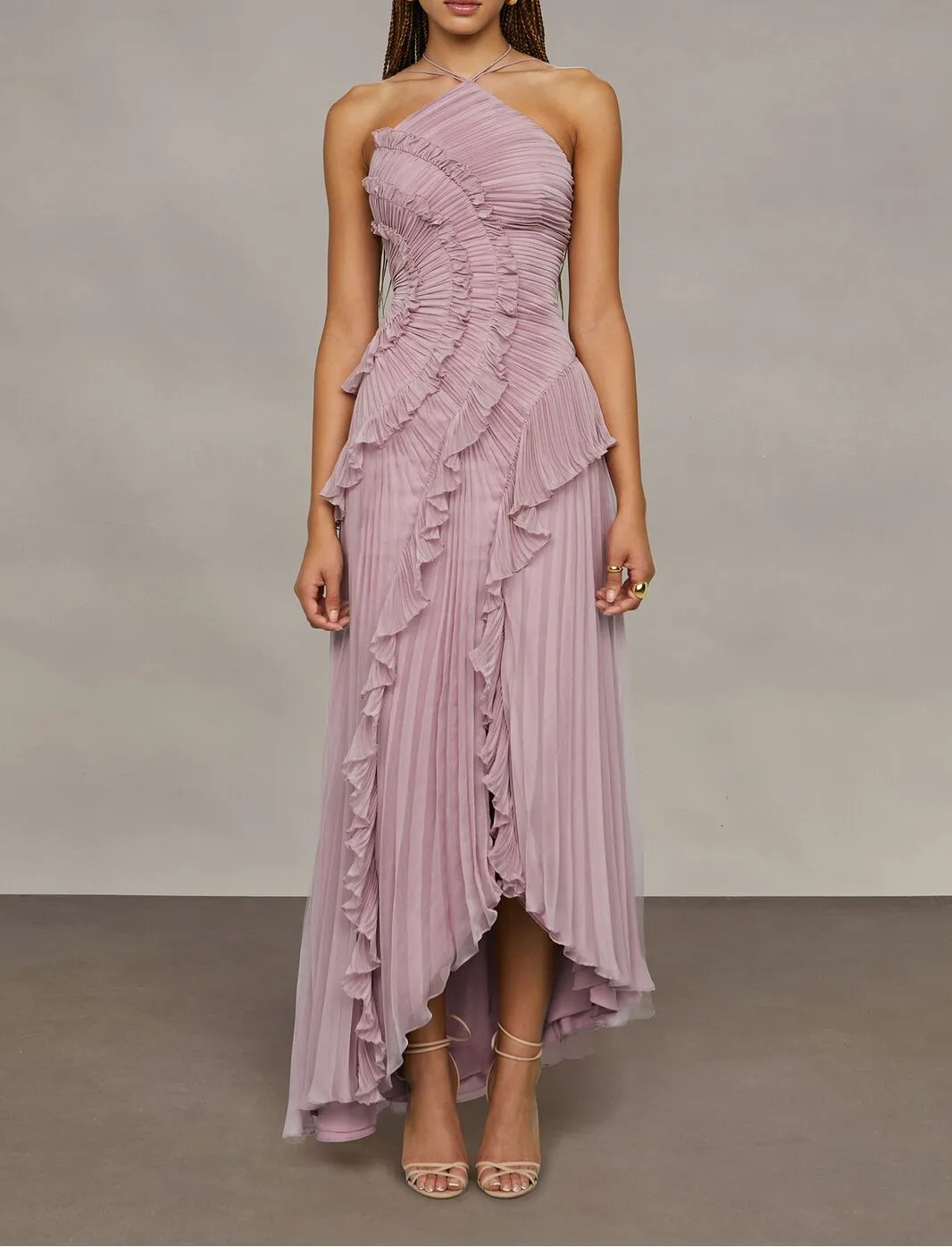 lorelie halter dress Amur Gown in Lotus  TrenLend Dry clean only If spring were a dress