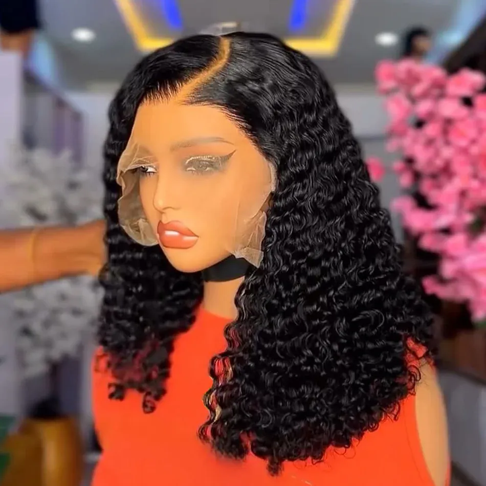 Burmese Deep Wave Bob Wig 13x4 Lace Frontal Wig Human  display picture 3