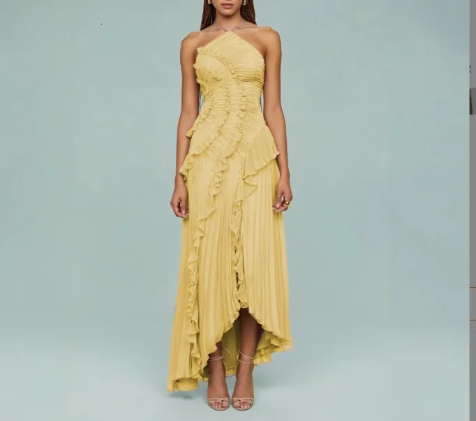 amur gold dress Evening Dresses Lorelie Halter Gown Dress... From Chstore09, Rs.3,614.33 Sangria