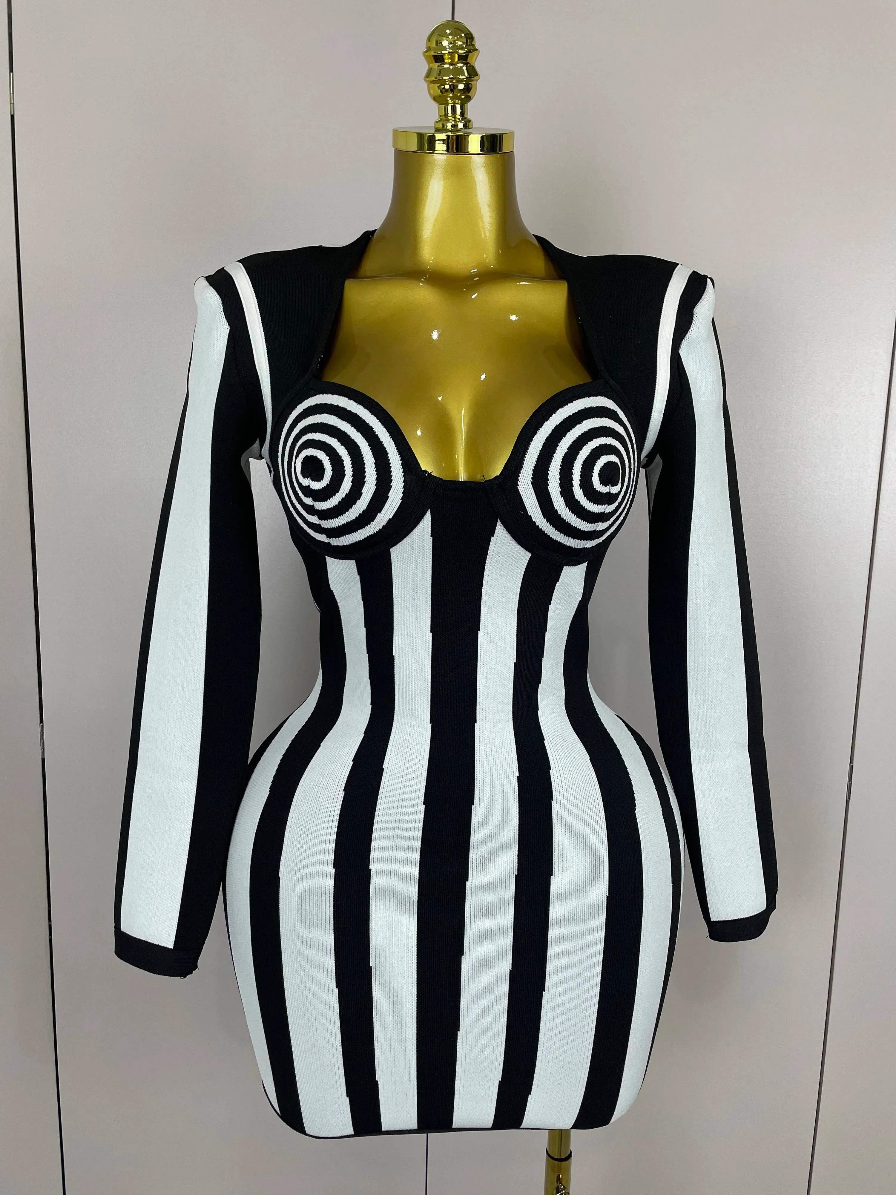 black and white celebrity dresses 2025 Luxury Sexy Long Sleeve Stripe Mini... From Dongdumaoyi, Rs.5,577.85 In Bulk Size:34W X 30L Our dresses are handmade Maddie Men's Dress Loafers &