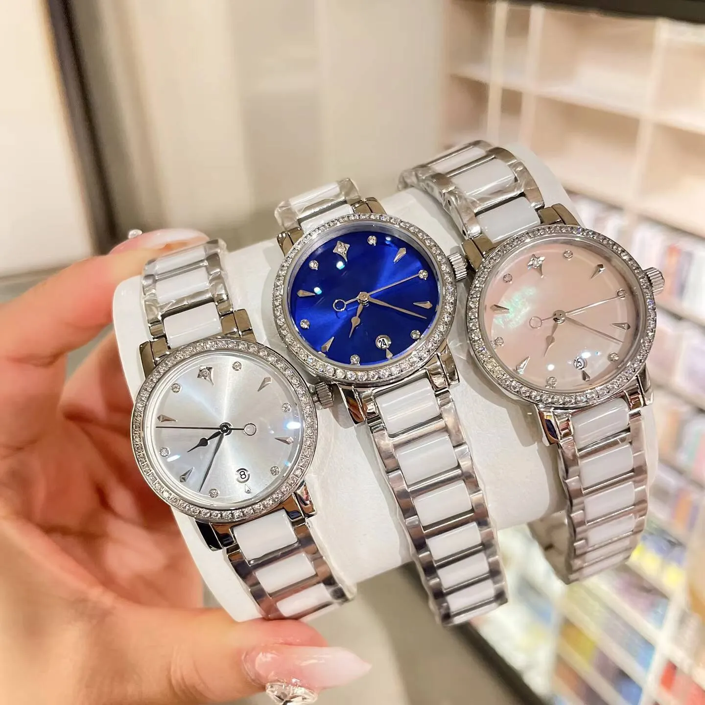 Luxury Womens Crystal Dress Watch Ceramic And Metal... From 